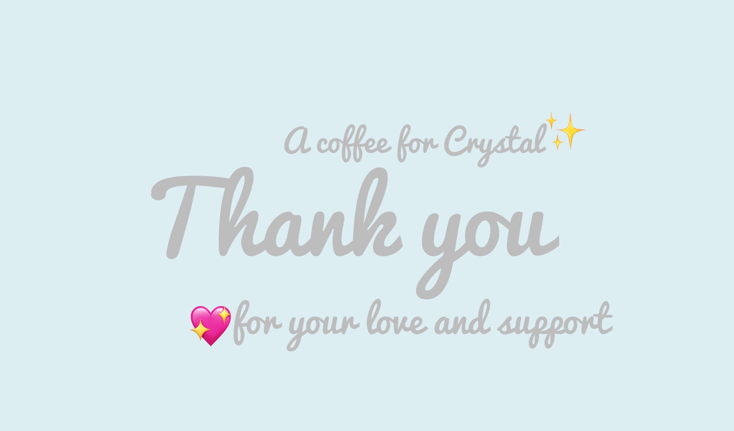 a coffee for Crystal✨